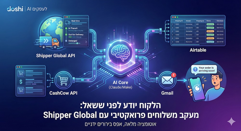 הלקוח יודע לפני ששאל: מעקב משלוחים פרואקטיבי עם Shipper Global